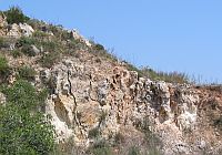 Parent rock in Malta showing weathering