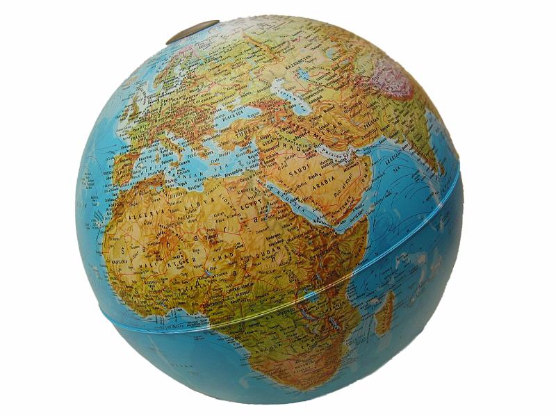 "The globe is a three-dimensional ." - image created in Shedevrum