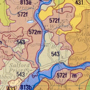 Excerpt of a 1:250,000 published soil map. (c) Cranfield University