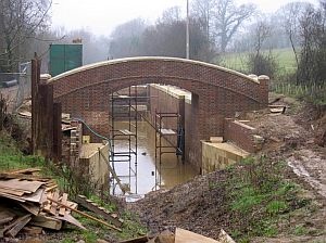 Canal restoration with a new lock and bridge