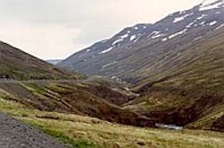 An Icelandic river carving out a steepsided valley