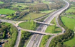 Motorway junctions involve moving vast quantities of soil