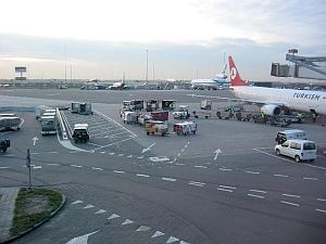 Airport, showing large expanses of soils sealed under concrete.