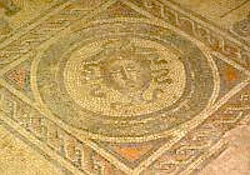Part of the fabulous Roman mosaic floor at Brading