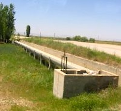 One of the many new irrigation channels built across the Konya plain