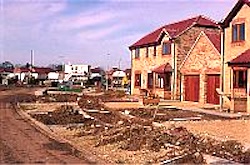 New house building on a greenfield site