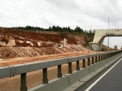 Roadworks for the new M1 motorway widening