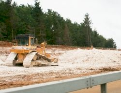 Roadworks for the new M1 motorway widening