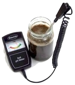 Soil testing kits such as this one can be used easily to indicate the acidity of the soil.