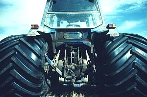 These tractor tyres are extra wide to spread the heavy load and so protect the soil. Engineering designs like this can make a big difference in protecting the soil.